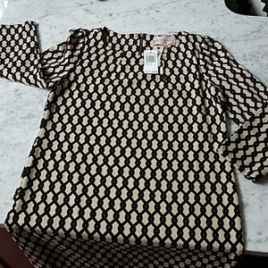 Philosophy dress in sand and black color